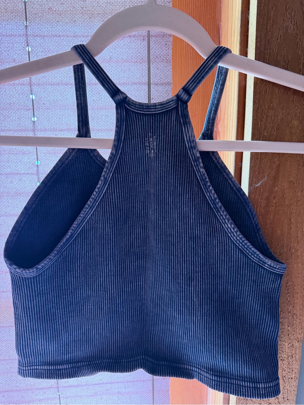 Free People Navy Ribbed Cropped Tank - Picture 2 of 2